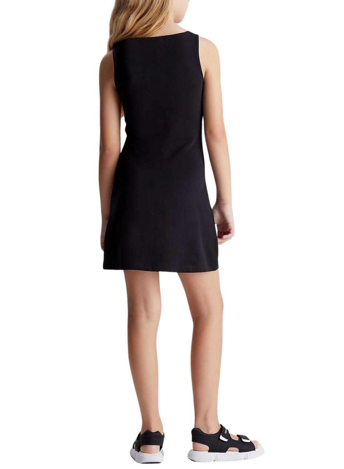 Vestido Calvin Klein Badge Tank Preto Menina