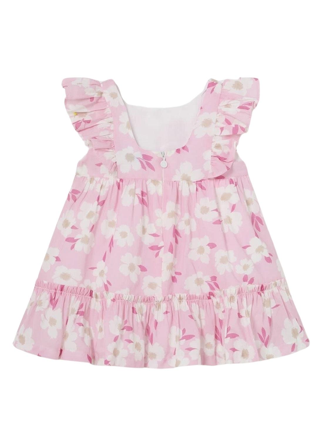 Vestido Mayoral Flores Rosa Para Bebê