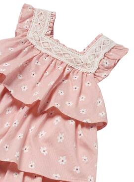 Vestido Mayoral Estampado Rosa Para Bebê