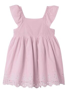 Vestido Name It Fesinne Rosa Listrado Para Menina