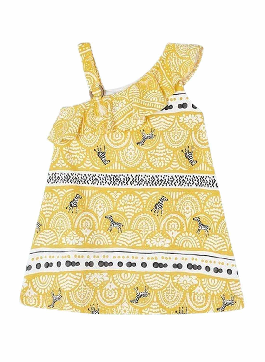 Vestido Mayoral Assimétrico Amarelo para Menina