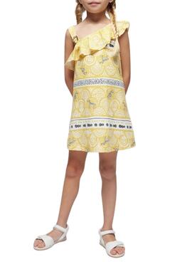 Vestido Mayoral Assimétrico Amarelo para Menina