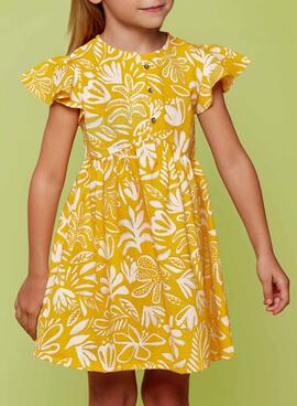 Vestido Mayoral Estampado Tropical Para Menina