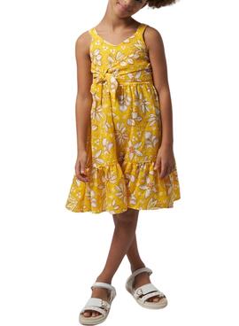 Vestido Mayoral Estampado Laço Amarelo Para Menina