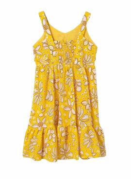 Vestido Mayoral Estampado Laço Amarelo Para Menina