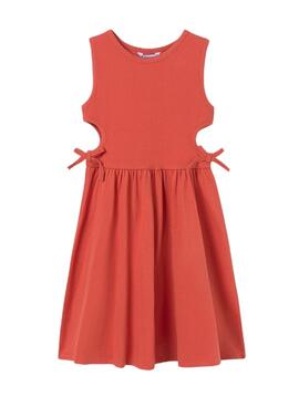 Vestido Mayoral Cut Out Laranja para Menina.