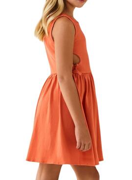 Vestido Mayoral Cut Out Laranja para Menina.