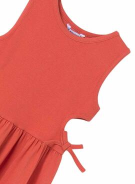 Vestido Mayoral Cut Out Laranja para Menina.