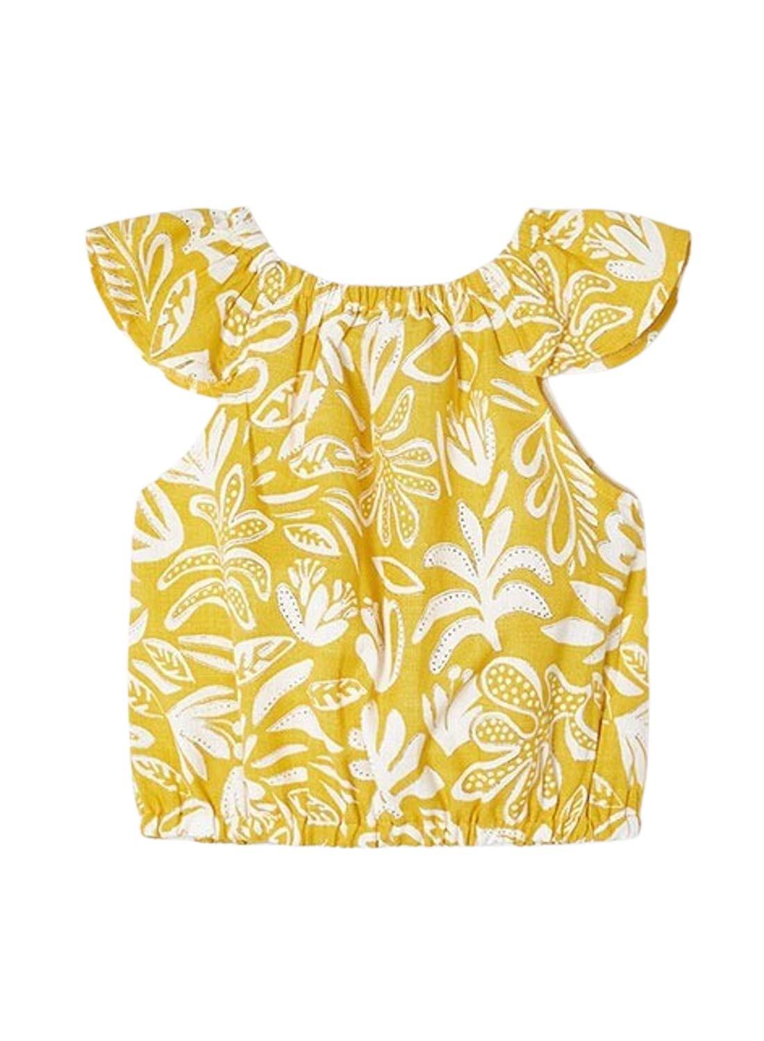 Top Mayoral Estampado Amarelo para Menina