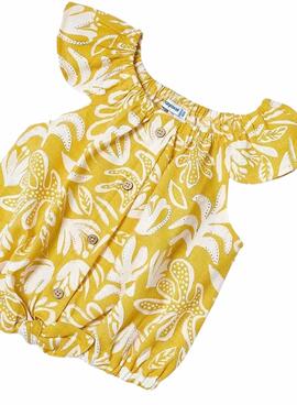 Top Mayoral Estampado Amarelo para Menina