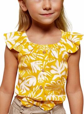 Top Mayoral Estampado Amarelo para Menina