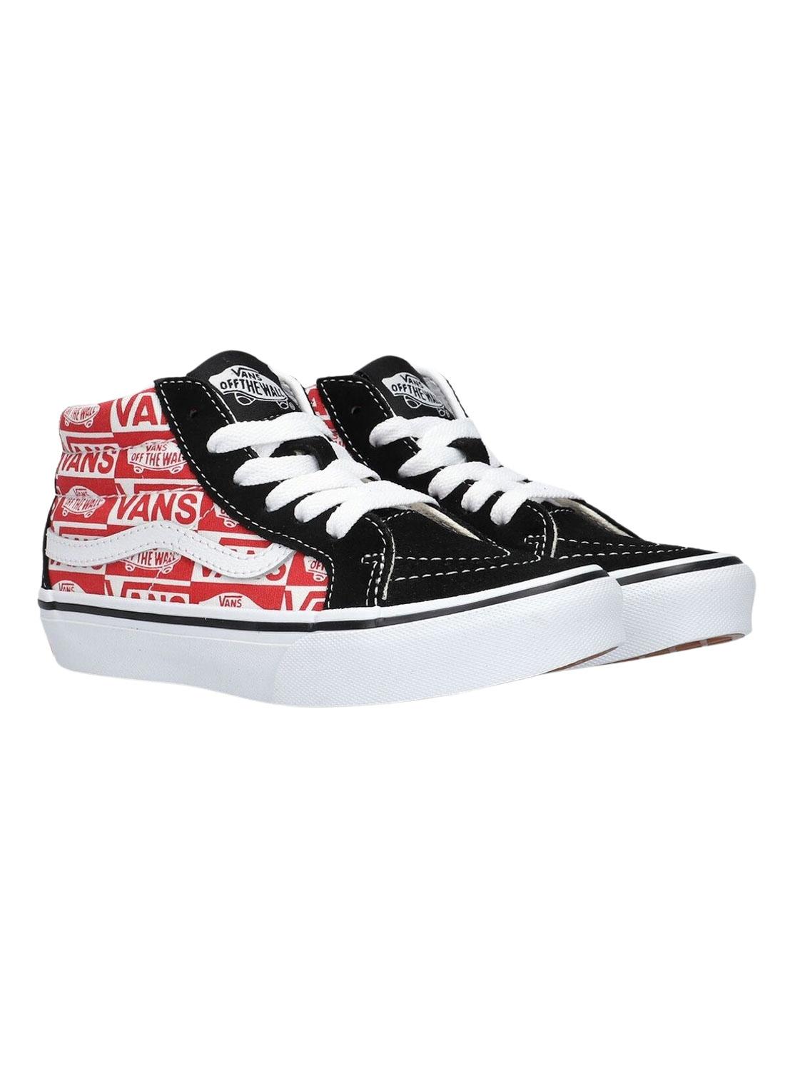 Tênis Vans SK8-Mid Reissue Logo Vermelho Crianças