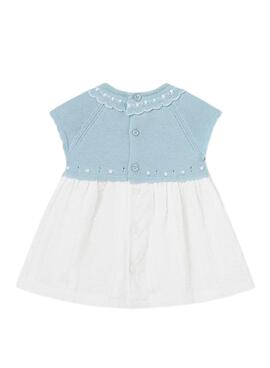 Vestido Mayoral Tricot Turquesa Para Bebê