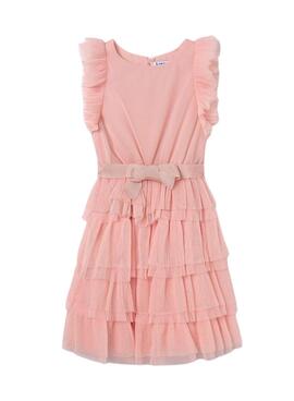 Vestido Mayoral Tul Rosa para Menina