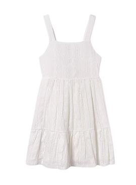 Vestido Mayoral Ponto Branco para Menina