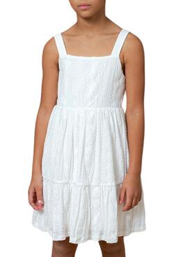 Vestido Mayoral Ponto Branco para Menina