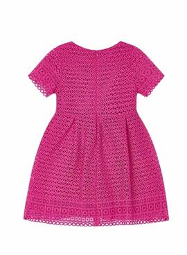 Vestido Mayoral Guipur Rosa para Menina