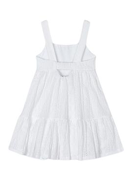 Vestido de malha perfurada branco