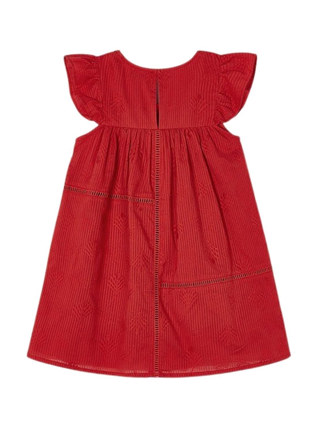 Vestido Mayoral Bordado Vermelho Para Menina