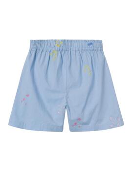 Shorts Name It Falower Azul Para Menina