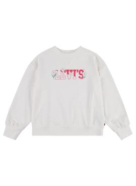 Moletom Levis Crew Sugar Branco Para Menina