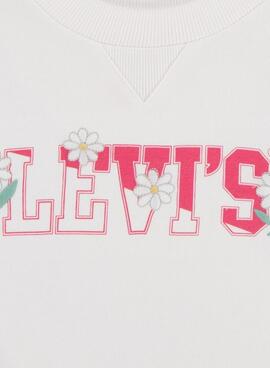 Moletom Levis Crew Sugar Branco Para Menina