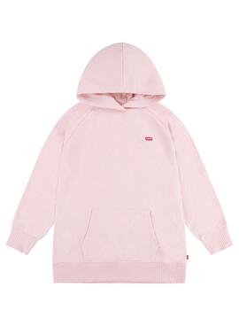 Moletom Levis Hoodie Chalkpink Rosa para Menina