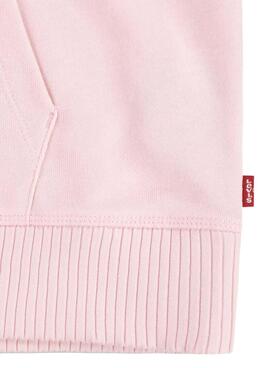 Moletom Levis Hoodie Chalkpink Rosa para Menina