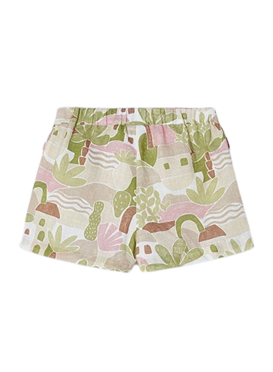 Shorts Mayoral estampado verde para menina