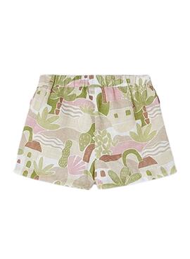 Shorts Mayoral estampado verde para menina