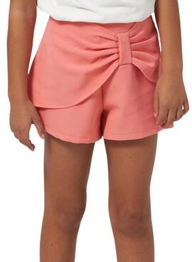 Short Mayoral em Crepe Rosa para Menina