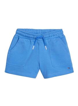 Short Tommy Hilfiger Essential Azul Para Menina