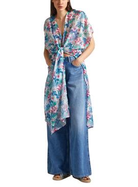 Caftã Pepe Jeans Hibiscus Estampado Floral