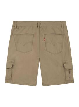 Bermuda Levis Standard Cargo Marrom Para Menino