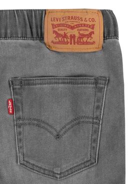 Bermuda Levis Skinny Dobby Cinza para Menino