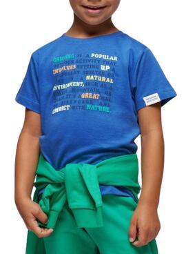 Conjunto de 2 camisetas Mayoral Outdoor Azul para menino.