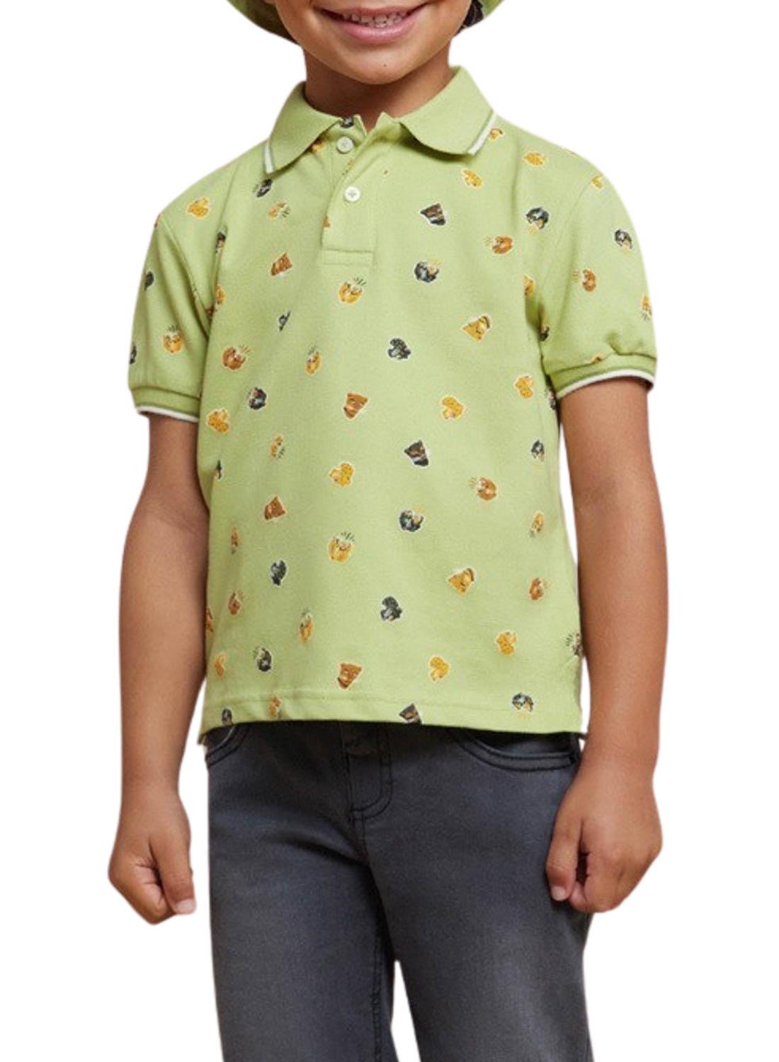 Polo Mayoral Estampado Verde para Menino