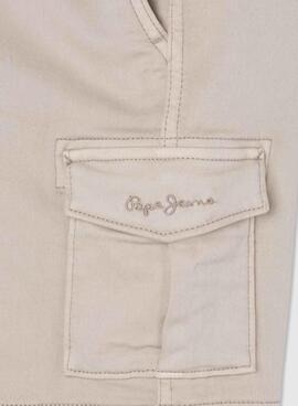 Bermudas Pepe Jeans Ted Beige para menino.