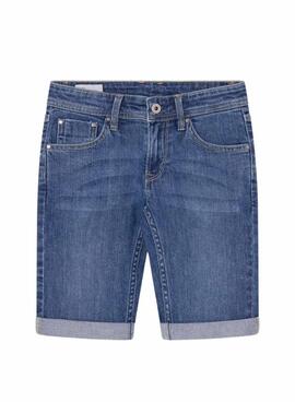 Bermuda jeans Pepe Jeans Slim MR5 para meninos