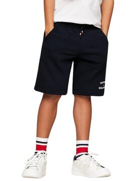 Bermudas Tommy Hilfiger TH Logo Marinho para Menino