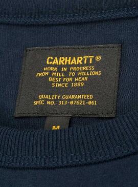 T- Shirt Carhartt White Flag Azul Marinho 