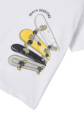 Camiseta Mayoral Skate Branca para Menino