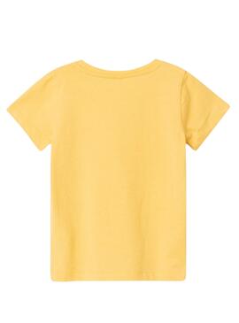 Camiseta Name It Becca Amarela para Menina