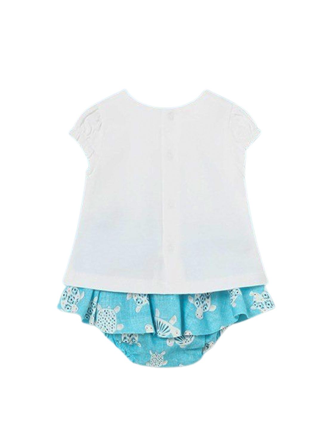 Conjunto Maioral Saia Capri Azul Para Bebê