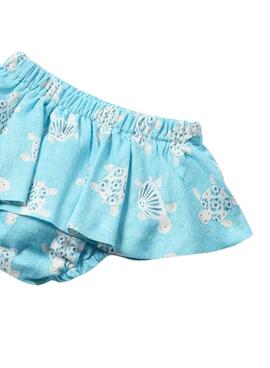 Conjunto Maioral Saia Capri Azul Para Bebê