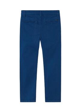 Calça Chino Mayoral Slim Básica Azul para Menino