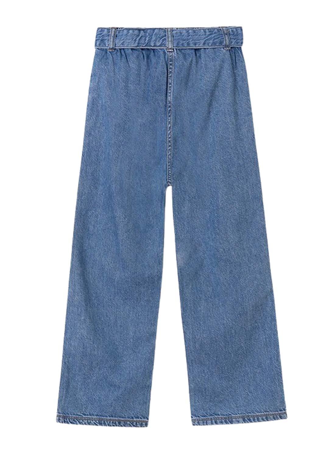 Calça jeans Mayoral fluida de tamanho médio para menina.