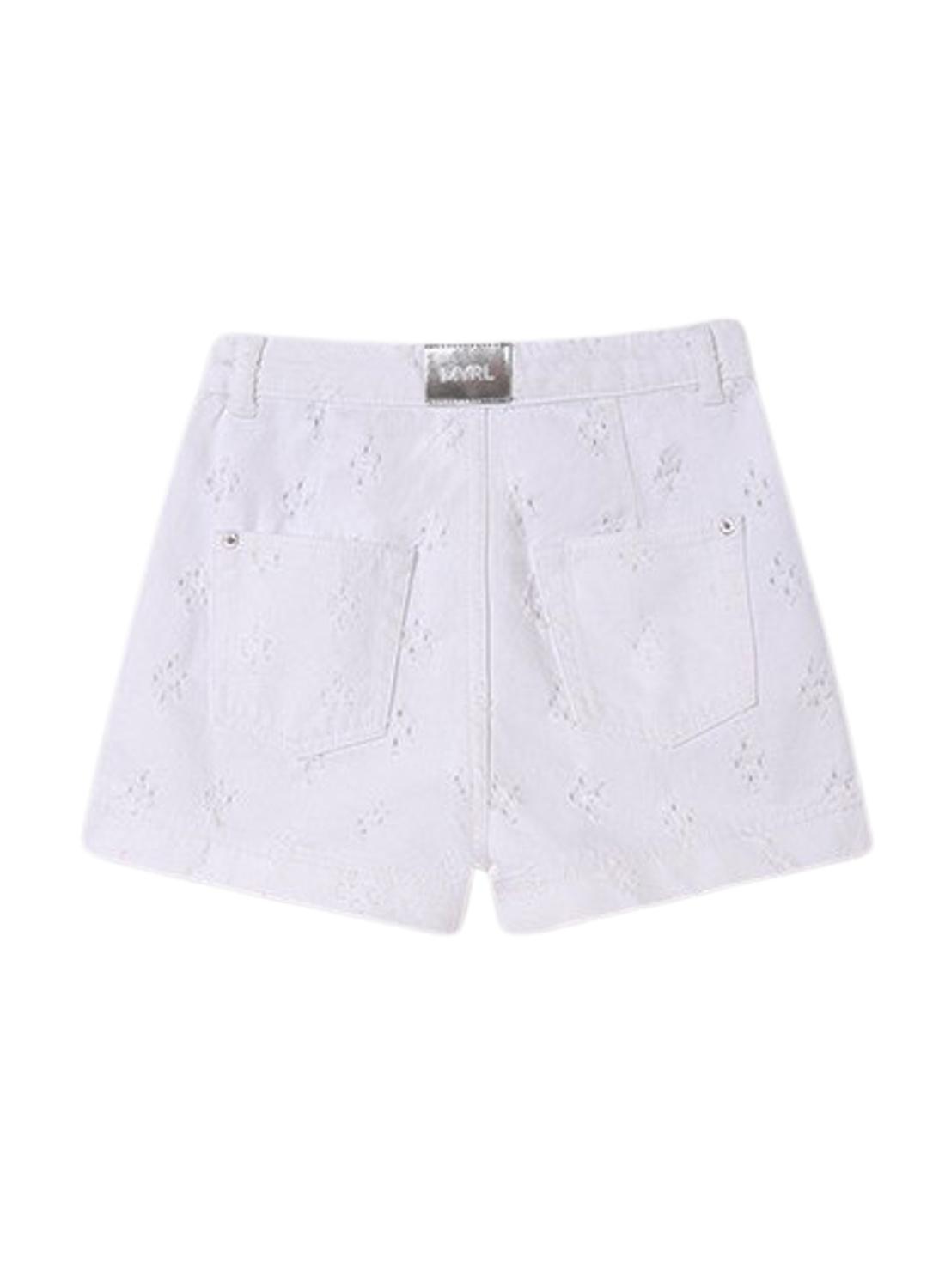 Shorts Mayoral Sarga Branco Fantasia para Menina