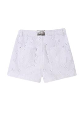 Shorts Mayoral Sarga Branco Fantasia para Menina