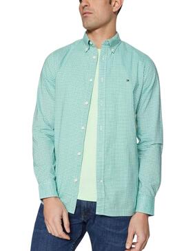 Camisa Tommy Hilfiger Flex Textured Verde para Homem